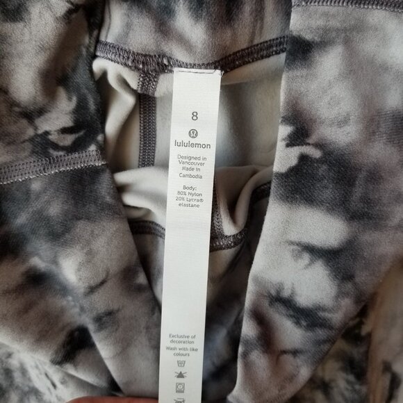 Lululemon Align Pant II 25" Game Day Dark Chrome Black Multi, size 8, NULU - Picture 7 of 9